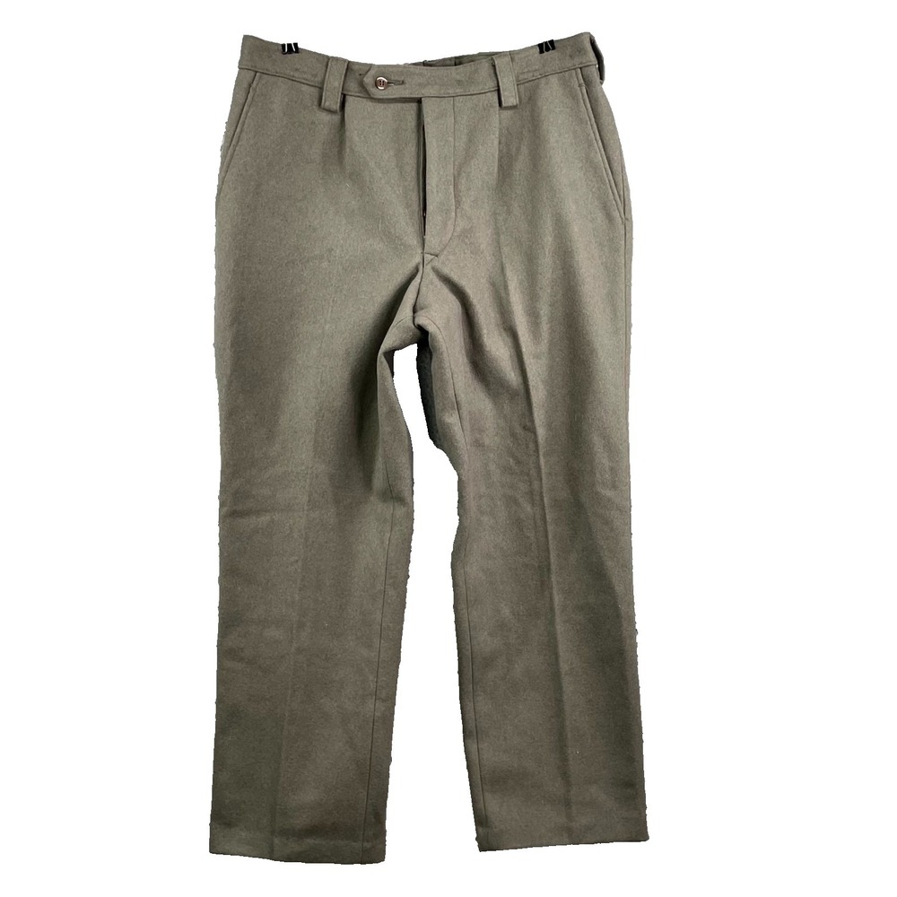 Vintage East German NVA Dress Pants Men's 33x25* Gray Wool Military Cold Weather